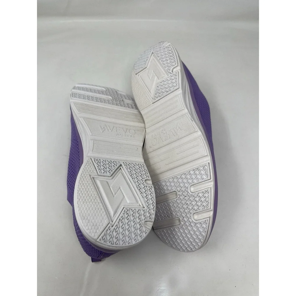 VEVO Womens Size 8 Purple Knit Athletic Sneakers Walking Shoes Casual